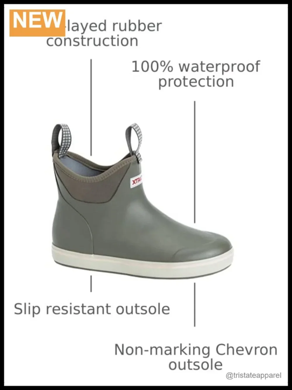 Waterproof Ankle Deck Boots Slip-Resistant Pull-On